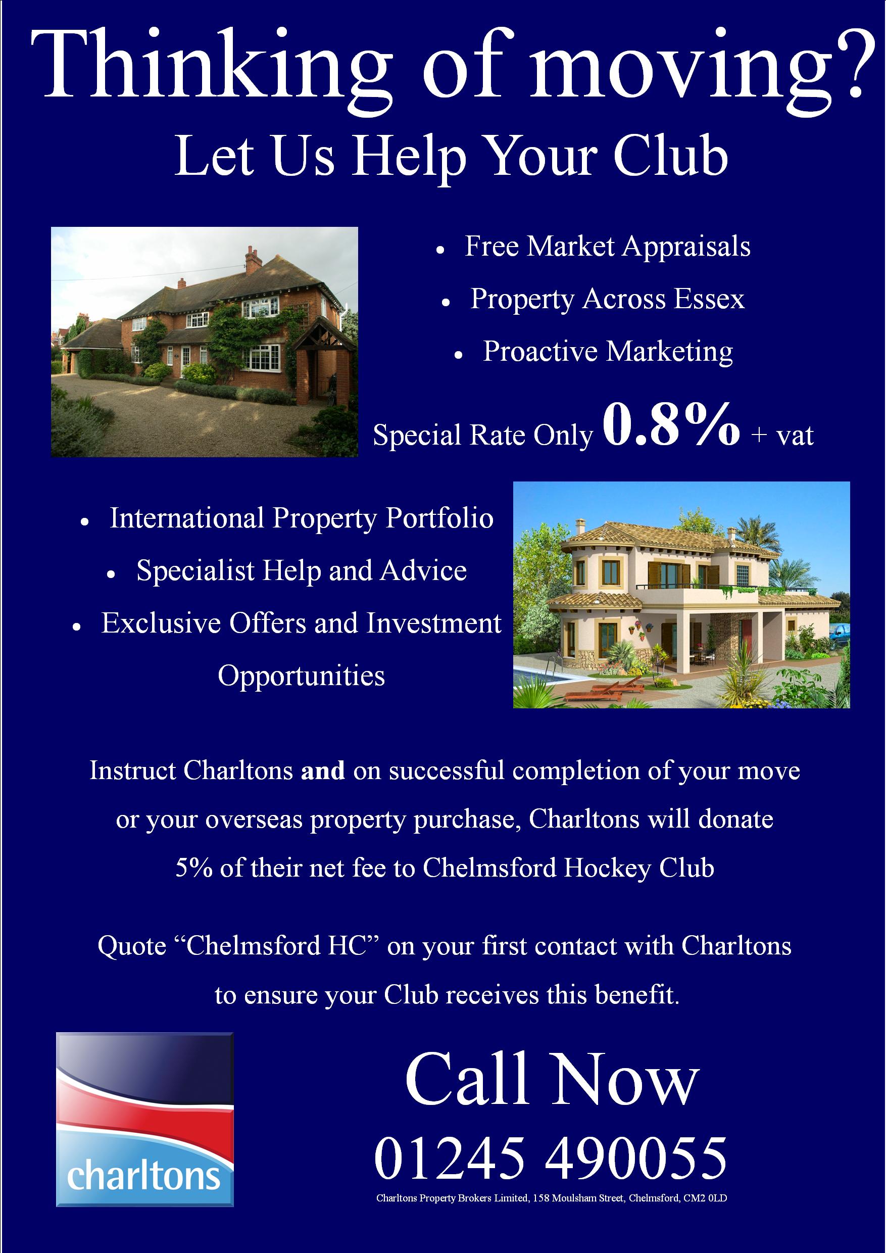 Charltons Property Brokers Ltd, in partnership with Chelmsford HC